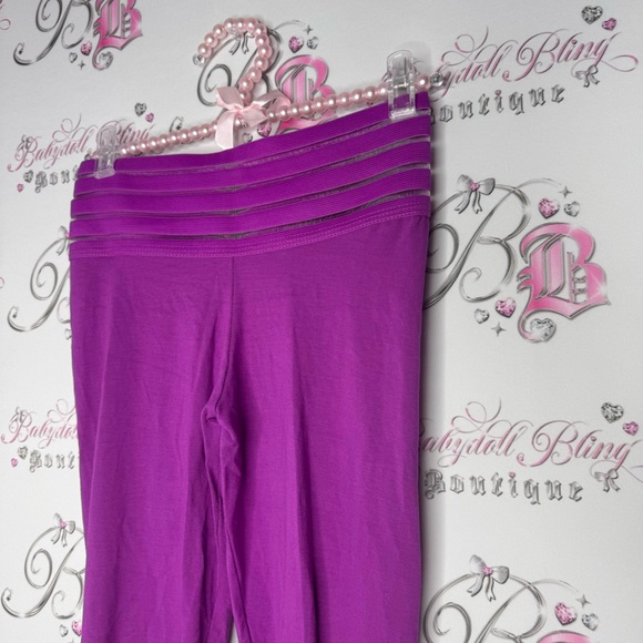 Cute booty lounge leggings pockets on back purple heart holographic logo scrunch - Picture 11 of 11